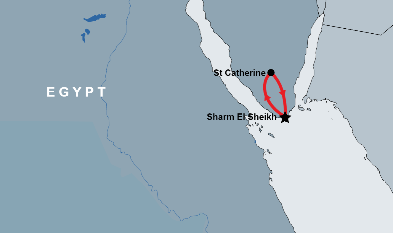 Mount Sinai & St.Catherine Monastery map Mount Sinai & St.Catherine Monastery map
